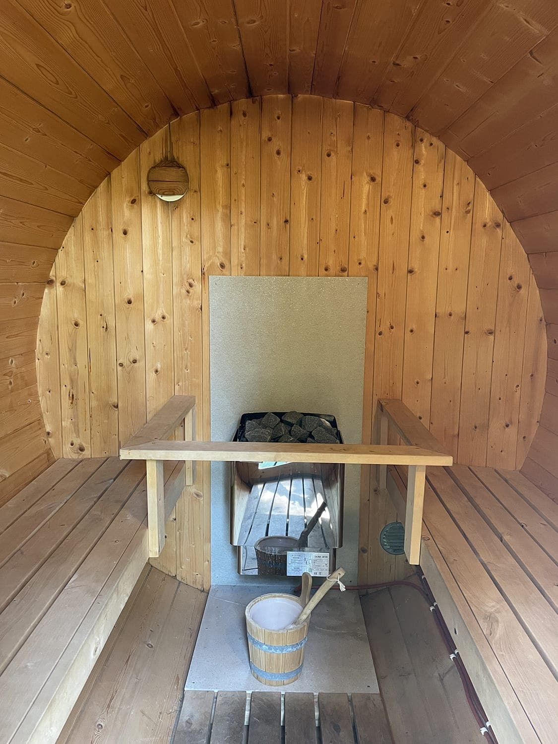 Our barrel sauna